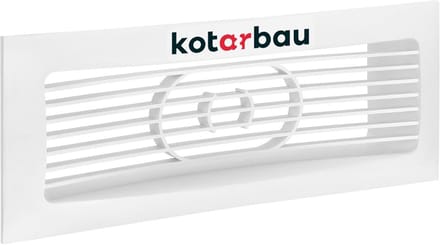 Systeemventilatierooster Rechthoekig met Terugstroomklep en Flens Wit