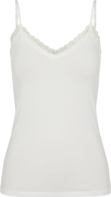 Pieces Top Pckate Lace Singlet Noos 17087739 Cloud Dancer Dames Maat - S