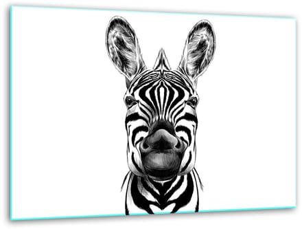TMK ArtDeko - Snijplank - 40x30 cm - Gehard Glas - Zebra Motief