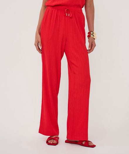 Trousers fancy crinkle