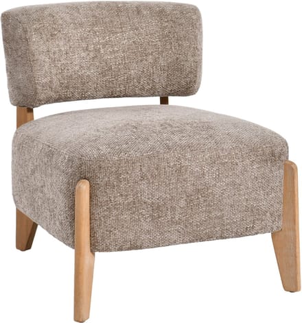 PTMD Vale Taupe Fauteuil Legacy 3 Mink Rubber Wood