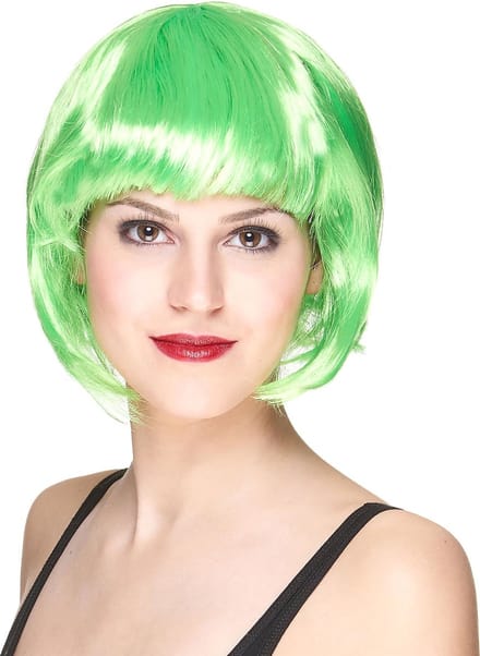 Vegaoo - Korte groene damespruik