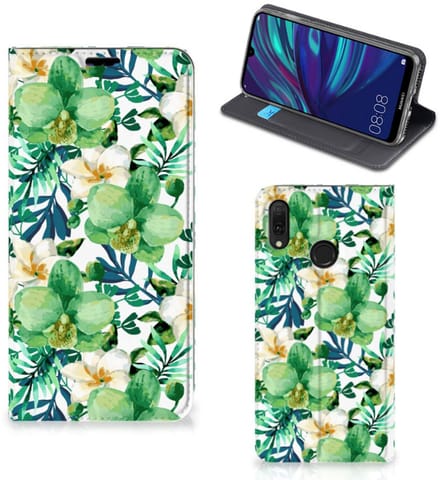 Huawei Y7 hoesje Y7 Pro (2019) Smart Cover Orchidee Groen