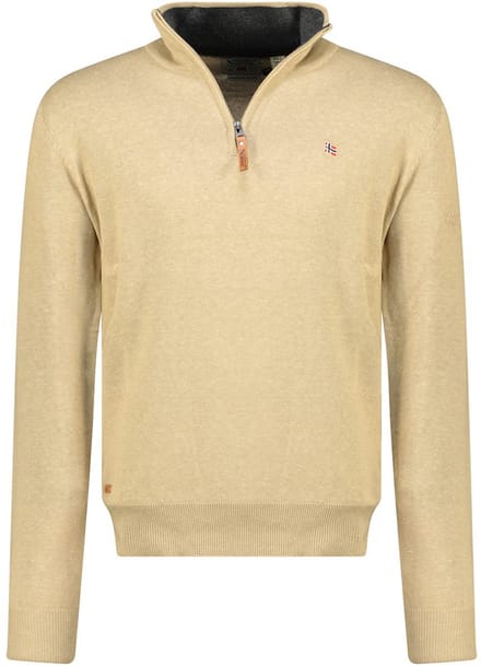 Geographical Norway Fregate Heren Trui Opstaande Kraag Beige - M