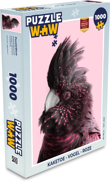 Puzzel Kaketoe - Vogel - Roze - Legpuzzel - Puzzel 1000 stukjes volwassenen