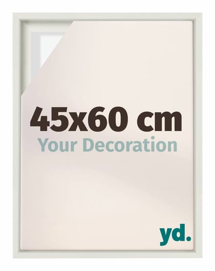 yd, Baklijst 45x60 cm Wit Mat - Lijst voor Canvasdoek - MDF Lyon