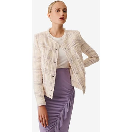 IRO Paris Orlanda Ecru / Lilas Größe: L | Cropped-Jacken Outlet | Damen | Braun