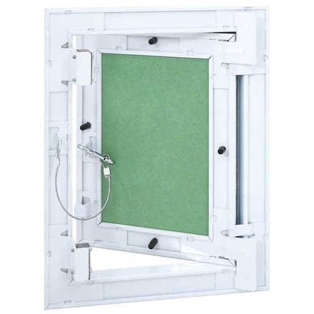 vidaXL - Access - Panel - Groen - en - Zilver - 25 - x - 30 - cm - Aluminium - en - Gipsplaat