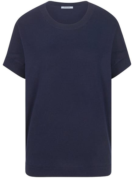 Trui ronde hals 100% SUPIMA®-katoen Van Peter Hahn blauw