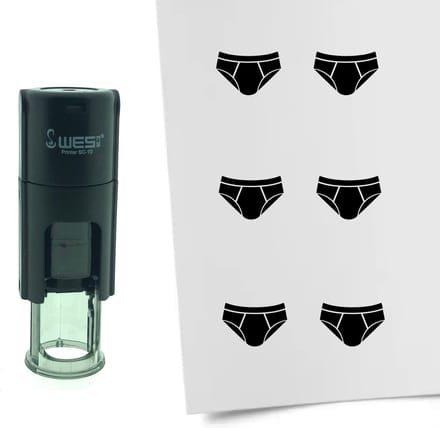 CombiCraft Stempel Onderbroek 10mm rond - Zwarte inkt