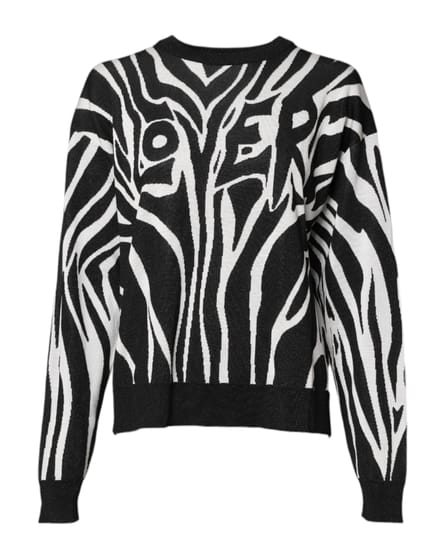 Zebra Print Gebreide Trui