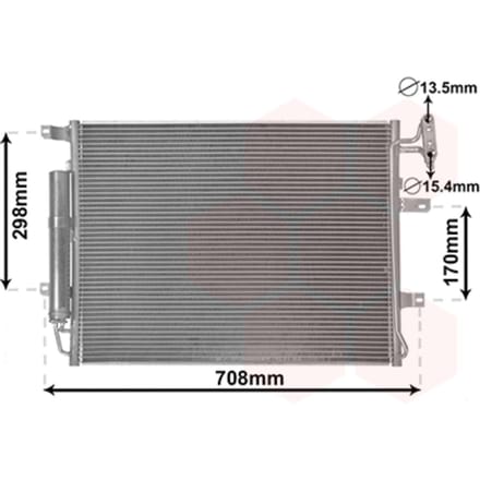 Condensator, airconditioning VAN WEZEL 02015701