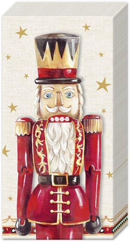 Zakdoeken Nutcracker figure - IHR - 21x21 cm
