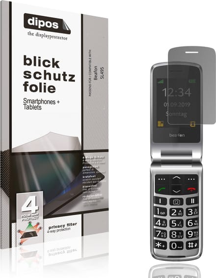 dipos – Matte Privacy Screenprotector geschikt voor Beafon SL495 | Anti-Spy Beschermfolie