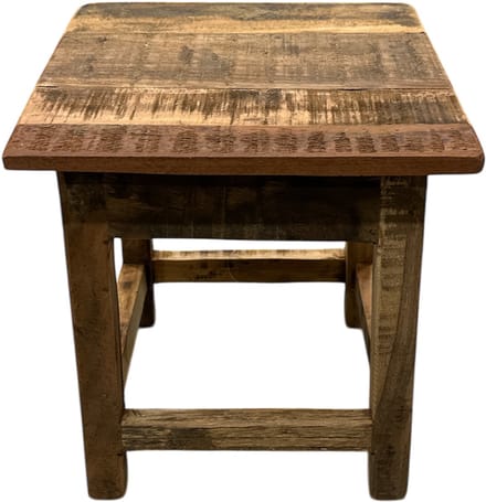 By Mooss - Decoratieve Kruk - Mangohout - Landelijke Stijl - Bruin