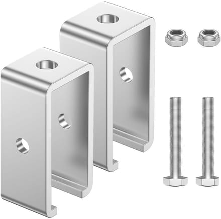 Dailygoods - 2PCS Trolley Track Hanger Beugels voor Railsystemen
