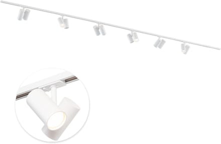 Qub Viror Railverlichting - Wit - 400 cm - I-Vorm - 6x Viror Duo - Dimbaar - Complete Set