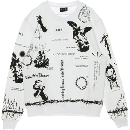 Lichtgewicht Crewneck Man Manifesto Wit