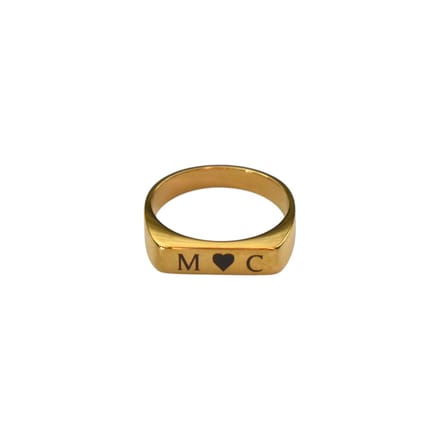 Ring met Initialen Goud, USA 5 / NL 15.5 (49mm)