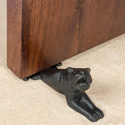 Homescapes deurstopper liggende hond zwart 699g