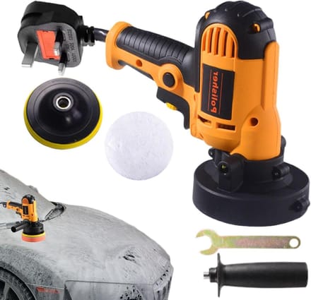 Auto Polijstmachine - Waxapparaat - Voertuig Glans - Robuuste Constructie - 125 mm Schijf - Zwart