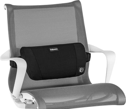 Fellowes Plus Touch - Rugkussen onderrug - voor bureau - met FoamFusion technologie - zwart