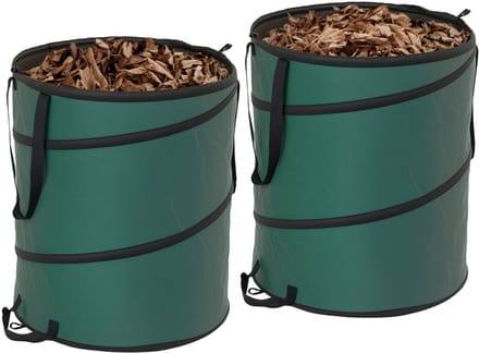 Outsunny-Oxford-Stoff-Grün-Ø55 x 65H cm-Gartenabfallsack