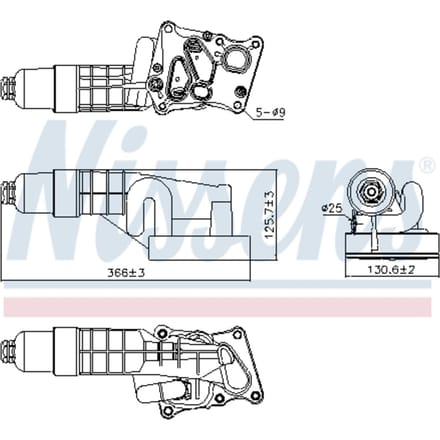 Olie radiator, motorolie NISSENS 91197