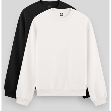 Heren Effen Rundhals Sweatshirt