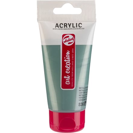 Tube de peinture acrylique Art Creation Talens 75ml vert métallique vert