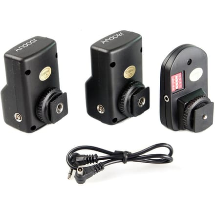 Universele 16-kanaals draadloze radiografische afstandsbediening Speedlite-flitsertrigger 1 zender en 2 black