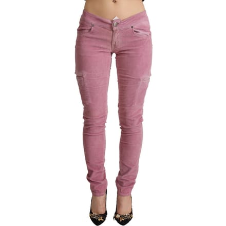 Corduroy Skinny Jeans Roze