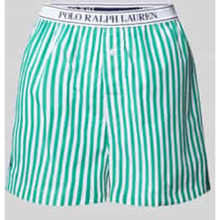 Regular fit korte pyjamabroek met elastische band met label