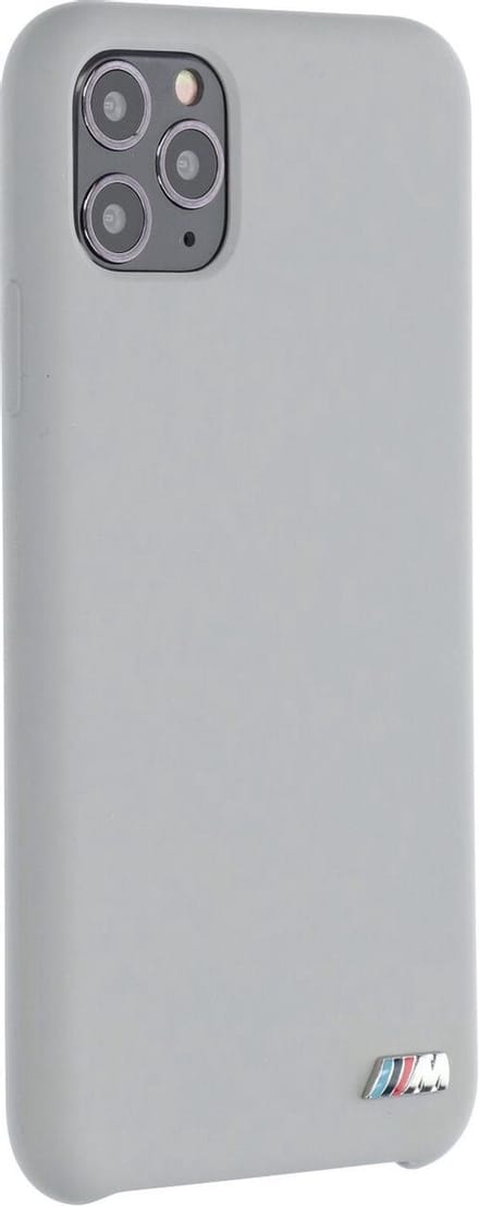 Grijs hoesje BMW - Backcover - Silicone - iPhone 11 Pro Max - Logo M - BMHCN65MSILGR