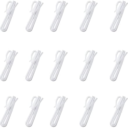 Verstelbare kunststof gordijnhaken - 100 stuks - 85 mm