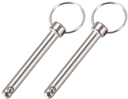 Quick Release Pins 8mm x 60mm - 2 Stuks Carbon Staal Trekpen voor Scheepsbouw en Boottoebehoren
