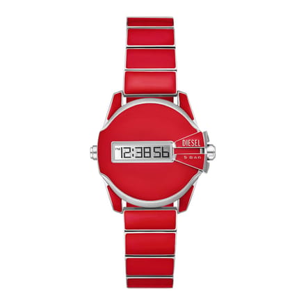 Diesel Baby Chief DZ2192 Horloge - Staal - Rood - Ø 32 mm