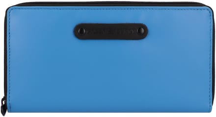 Greenburry Upcycled Tarpaulin Portemonnee 19 cm - Dames - Horizontaal - space blue