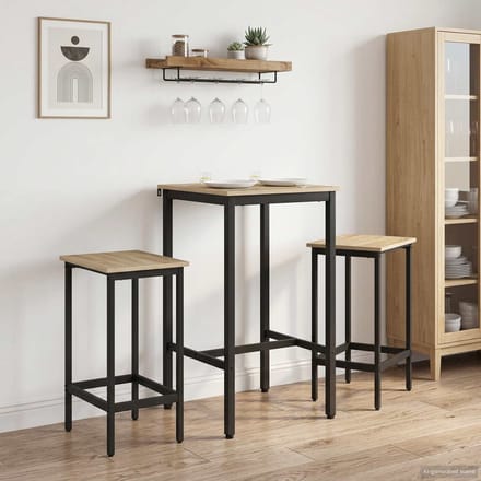 vidaXL - Bartafel - 52 - x - 52 - x - 90 - cm - Bewerkt - hout - Sonoma - Eiken - Rechthoekig