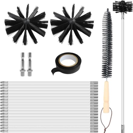 MRKK® Schoorsteenveegset - Schoorsteenveger - Schoorsteenborstel 150mm