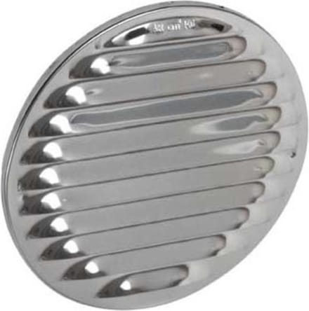 Plieger schoepenrooster RVS met gaas 175mm