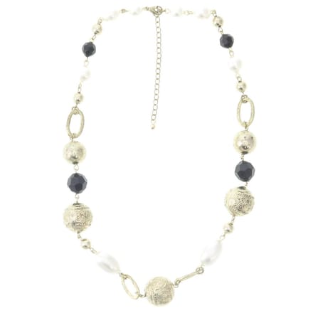 Behave - Ketting goudkleur met parels, 51 cm