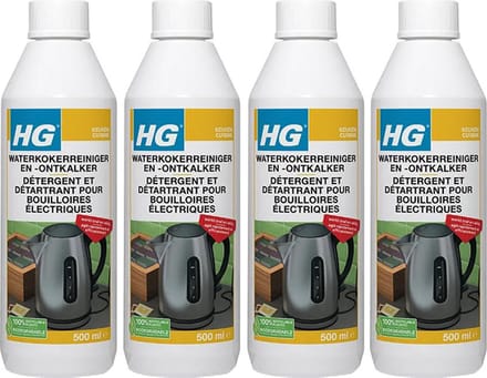 HG waterkokerreiniger en -ontkalker 4 stuks + Gratis KD spons