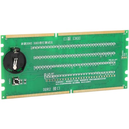 Computergeheugentester DDR2 DDR3 2-in-1 PCB Materiaal Lichtemitterende Diodes Desktop Moederbord Tester blue