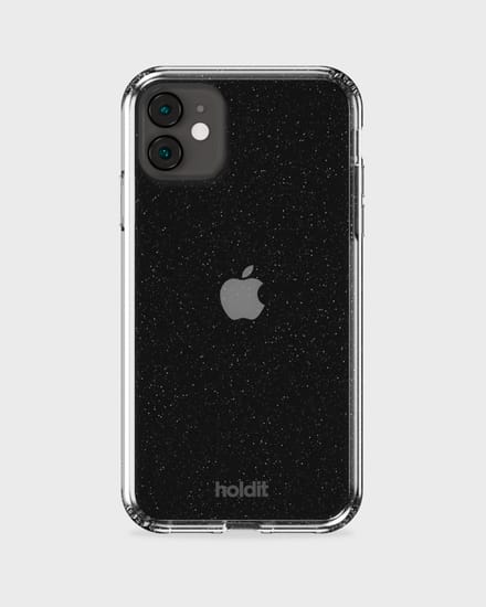 Holdit Glitter Case geschikt voor Apple iPhone 11 / Xr - Zwart