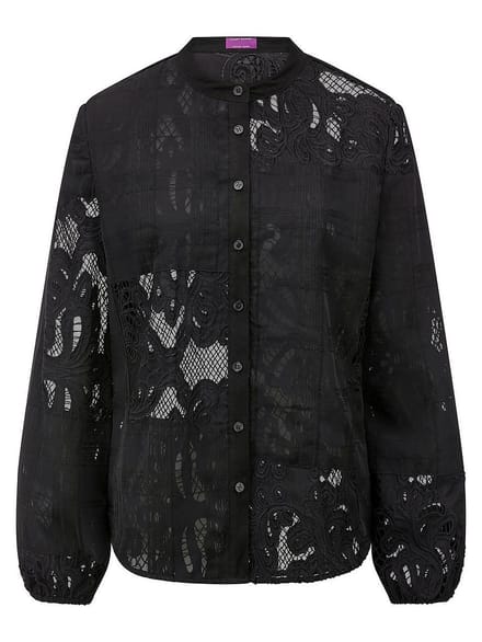 Blouse lange mouwen Van TALBOT RUNHOF X PETER HAHN zwart