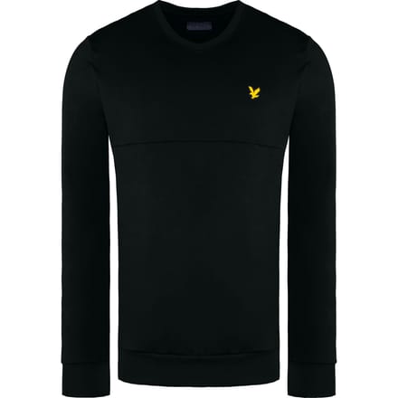 Lyle & Scott V-hals Colour Block Midlay Zwarte trui