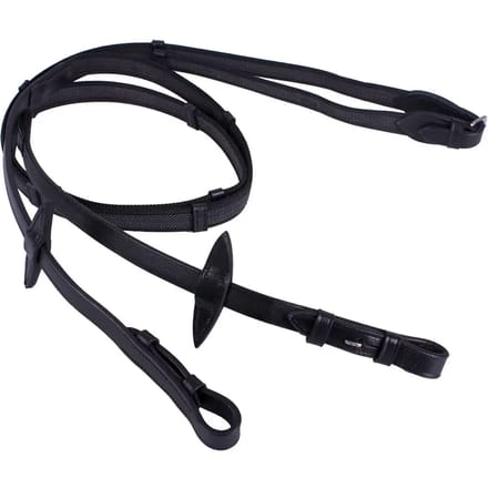 QHP Teugel Anti-slip met stops - Black - Full