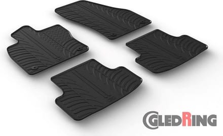 Gledring Rubbermatten passend voor Skoda Karoq 7/2017- (T profiel 4-delig + montageclips)
