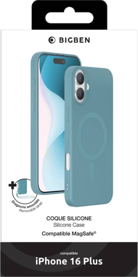 Bigben Connected, Hoesje geschikt voor iPhone 16 Plus - MagSafe, Groen
